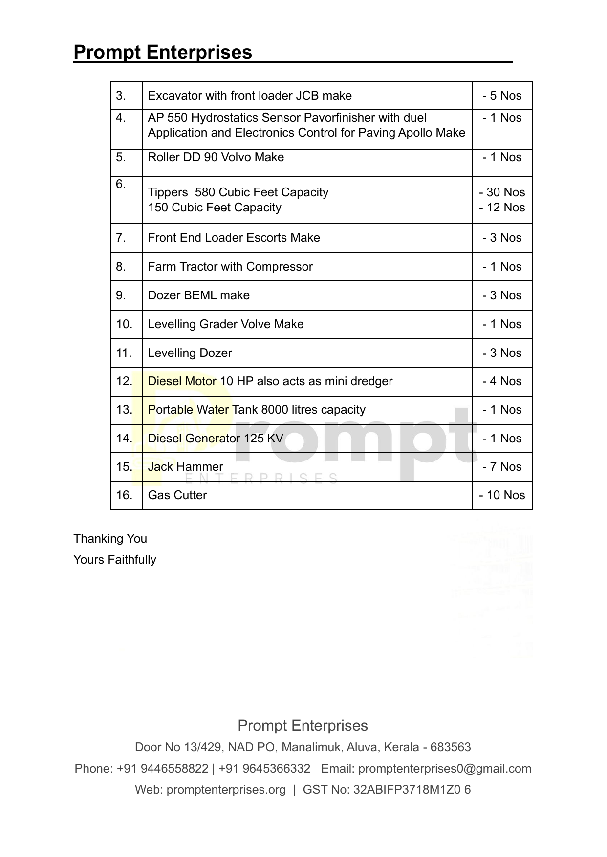 Prompt Enterprises Company Profile - Page 6